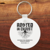 Rooted In Christ Christian Nge Bible Verse Colossi キーホルダー (正面)