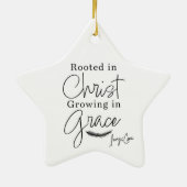 Rooted in Christ Growing in Grace Christmas セラミックオーナメント (裏面)
