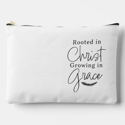 Rooted in Christ Growing in Grace Religious アクセサリーポーチ (正面)