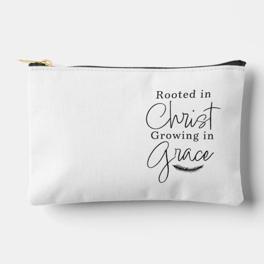 Rooted in Christ Growing in Grace Religious アクセサリーポーチ (正面)