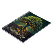 Rooted in Faith Growth Journal - Oak Tree Art ノートブック (左側)