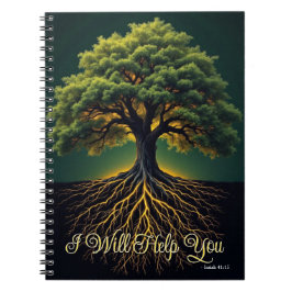 Rooted in Faith Growth Journal - Oak Tree Art ノートブック