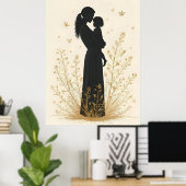 Rooted in Her Arms – A Quiet Bond of Belonging I ポスター (ホームオフィス)