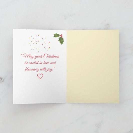 Rooted in Love, Growing in Joy—Botanical Christmas カード (内部)