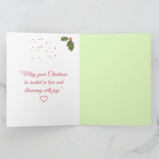 Rooted in Love, Growing in Joy—Botanical Christmas カード (内部)