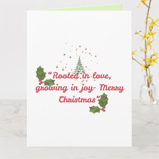 Rooted in Love, Growing in Joy—Botanical Christmas カード (黄色い花)