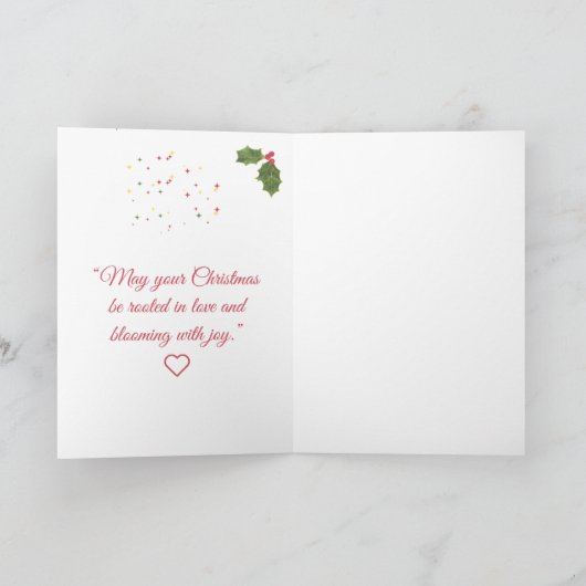 Rooted in Love, Growing in Joy—Botanical Christmas シーズンカード (内部)