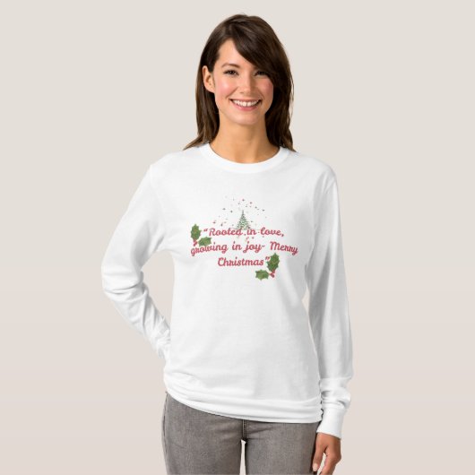 Rooted in Love, Growing in Joy—Botanical Christmas Tシャツ (正面フル)