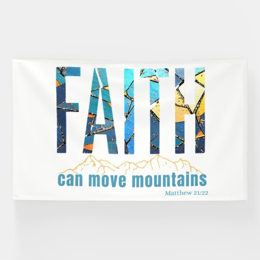 Rooted in Matthew 21:22 横断幕 (横)