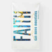 Rooted in Matthew 21:22 横断幕 (縦)