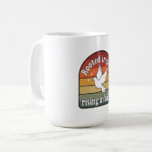 Rooted n love,rising in faith design コーヒーマグカップ (正面左)