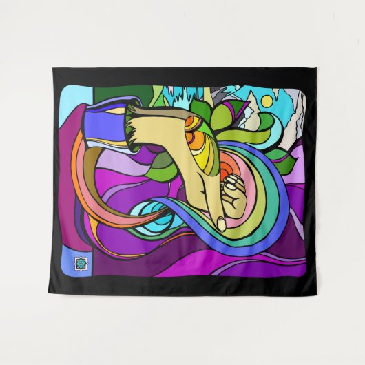 Rooted Potential タペストリー (正面(横))