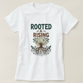 Rooted & Rising - アフロルーツのボタニカルラインファインアートT Tシャツ