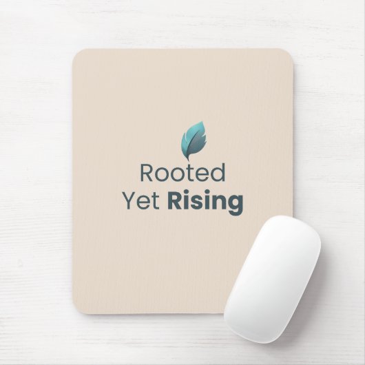 Rooted Yet Rising Minimal Motivational Mouse Pad マウスパッド (マウス)
