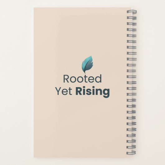 Rooted Yet Rising Minimal Motivational Notebook ノートブック (裏面)