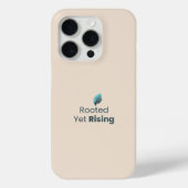 Rooted Yet Rising Minimal Motivational Poster Case-Mate iPhoneケース (裏面)