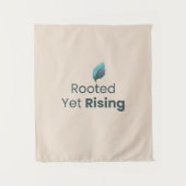 Rooted Yet Rising Minimal Motivational Wall Tapest タペストリー (正面)