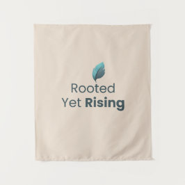 Rooted Yet Rising Minimal Motivational Wall Tapest タペストリー