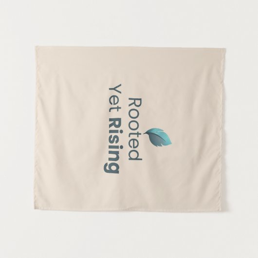 Rooted Yet Rising Minimal Motivational Wall Tapest タペストリー (正面(横))