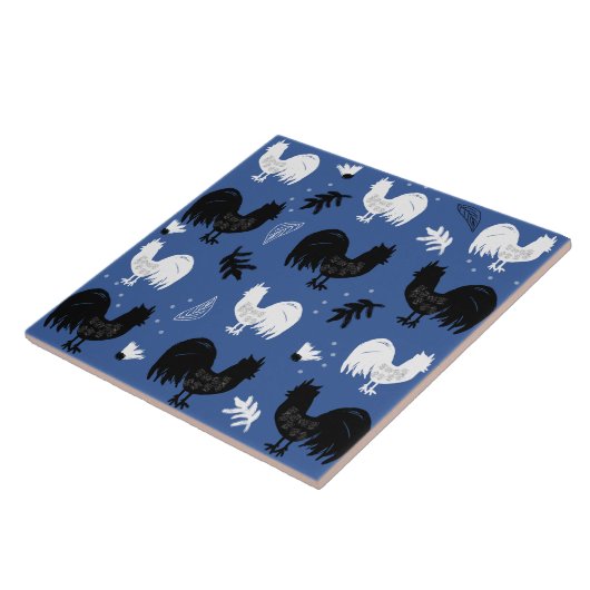 Rooters手描きフローラファームパターン タイル (側面)