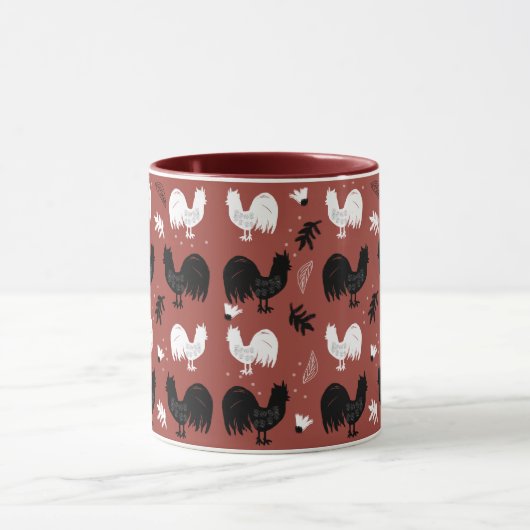 Rooters手描きフローラファームパターン マグカップ (中央)