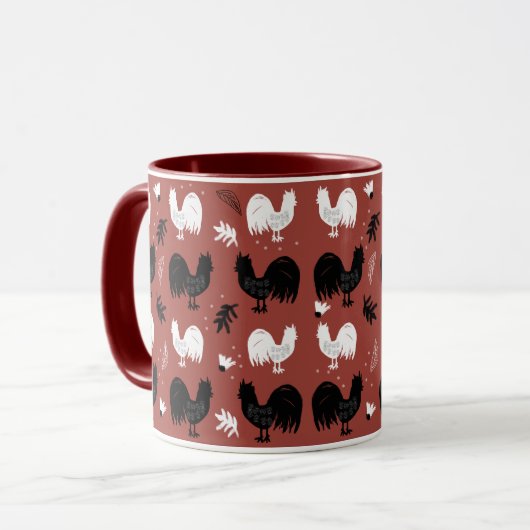 Rooters手描きフローラファームパターン マグカップ (正面左)