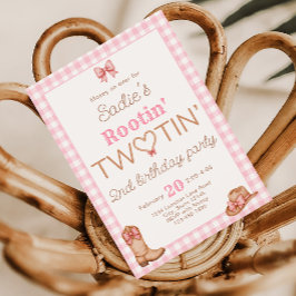 Rootin Twotin Rodeo 2nd Birthday Invitation 招待状