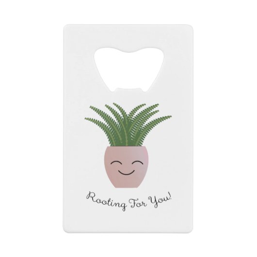 Rooting おもしろい for You Fern クレジットカード栓抜き (正面)