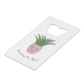 Rooting おもしろい for You Fern クレジットカード栓抜き (正面アングル)