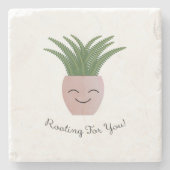 Rooting おもしろい for You Fern ストーンコースター (正面)
