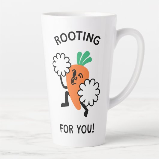 Rooting For You – 陽気なニンジンラテマグ カフェラテマグ (右)