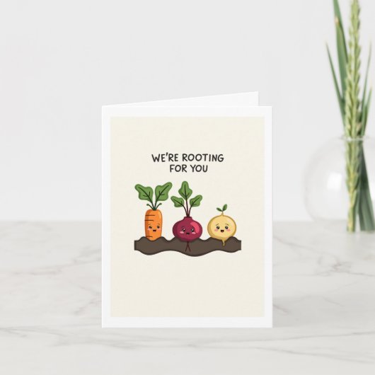 Rooting For You Vegetable Pun Card カード (正面)