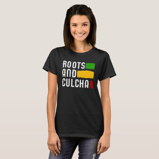Roots And Culcha Rasta Colors Reggae Tシャツ (正面フル)