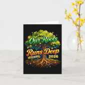 Roots Run Deep ファミリーリユニオン 2026 思い出 カード (黄色い花)