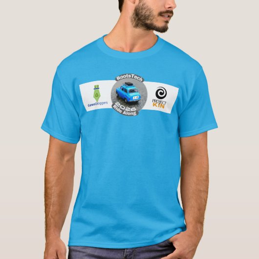 RootsTech Ride Along Partners Tシャツ (ティールブルー) (正面)
