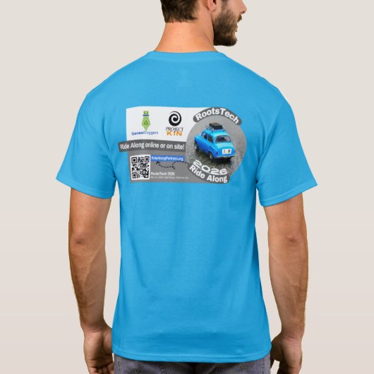 RootsTech Ride Along Partners Tee (Teal Blue) Tシャツ (裏面)