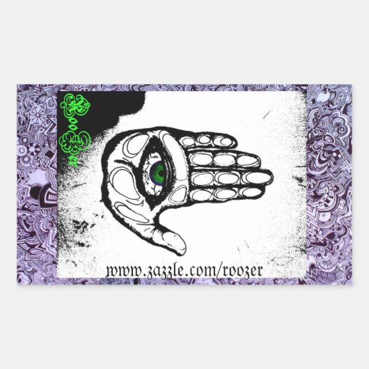 RooZerスタンプ 長方形シール (正面)