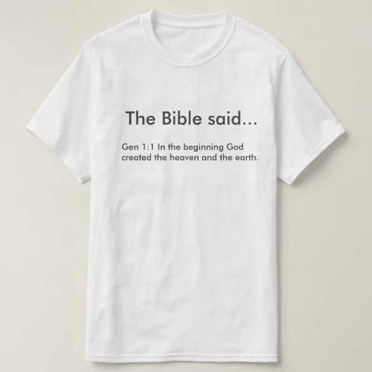 Ropa con versículos de la biblia tシャツ (デザイン正面)
