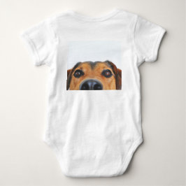 ropa de bebé con imágenes de perro ベビーボディスーツ