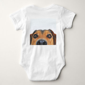 ropa de bebé con imágenes de perro ベビーボディスーツ