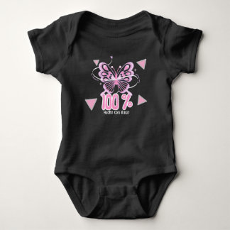 Ropa para bebé " 100% hecho con amor" ベビーボディスーツ