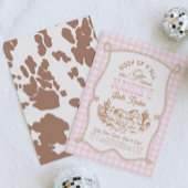 Rope Gingham Cowgirl Birthday Invitation 招待状