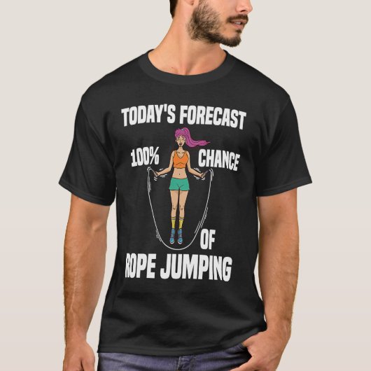 Rope Jumping Skipping Rope Jump Mat Workout Exerci Tシャツ (正面)