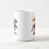 Roping Cowboy Christmas Rider コーヒーマグカップ (中央)