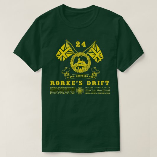 Rorkes Drift Inspired by Zulu 1 Tシャツ (デザイン正面)