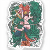 Roronoa Zorro One Piece シール (正面)