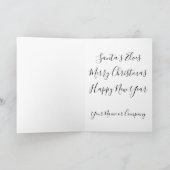 RorschachのInkblotのサンタの小妖精や小人 シーズンカード (内部)