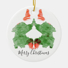 RorschachのInkblotのサンタの小妖精や小人 セラミックオーナメント