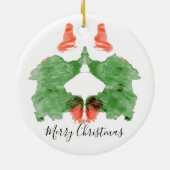 RorschachのInkblotのサンタの小妖精や小人 セラミックオーナメント (裏面)