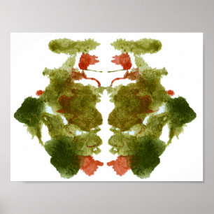 RorschachのInkblotテストおもしろいの芸術のプリント ポスター